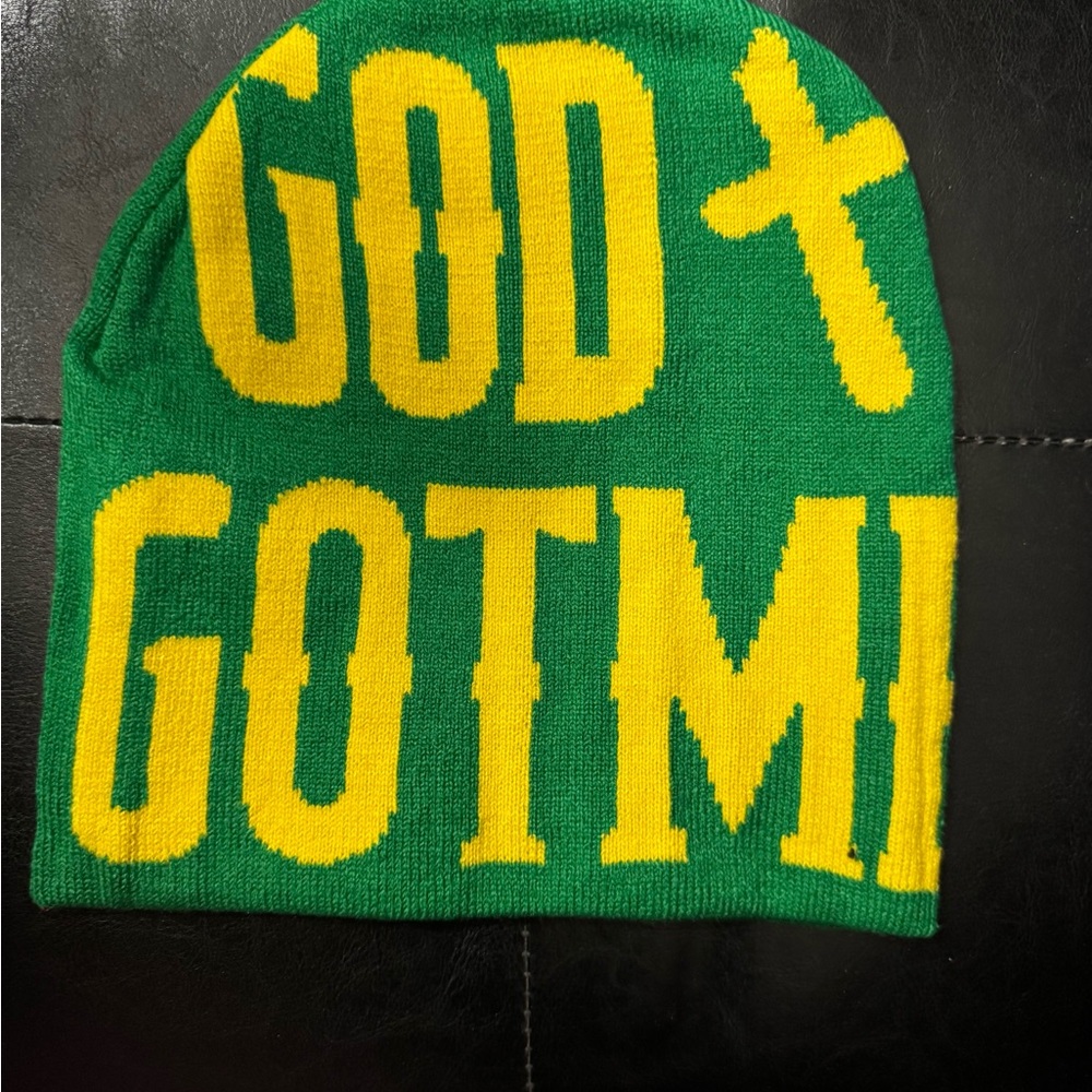 Green and Yellow Beanie/Skull Cap